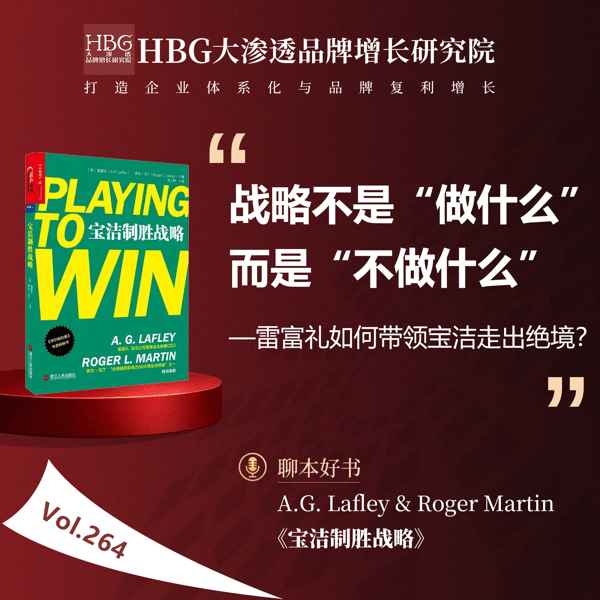 Vol.264 战略不是"做什么",而是"不做什么"--雷富礼如何带领宝洁走出绝境?